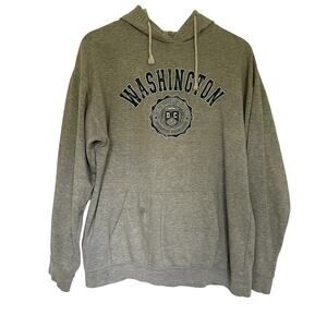 Talha USA gray Washington DC hoodie sweater women' size XL cotton casual FLAWS